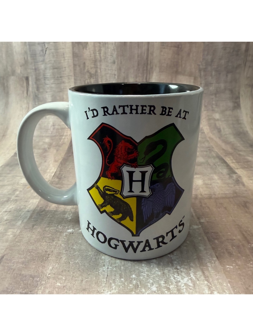 Harry Potter Coffee Mug "I'd Rather Be At Hogwarts" Cup 12 oz.